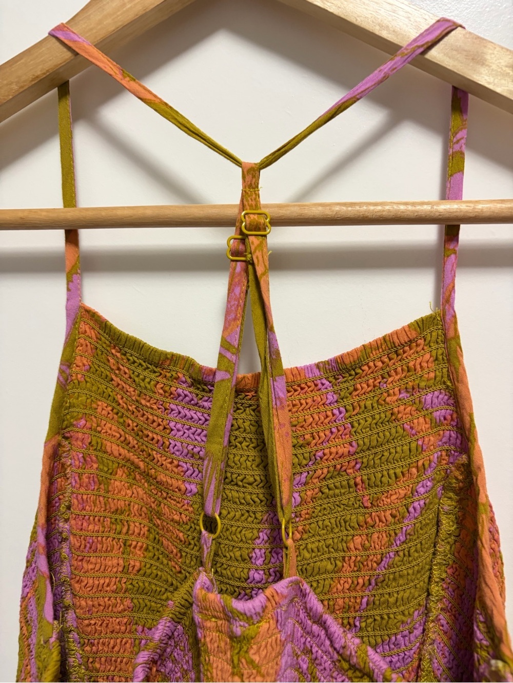 Free People Heatwave Printed Maxi Slip - Ochre Combo Boho Women’s Size Medium - Picture 4 of 8
